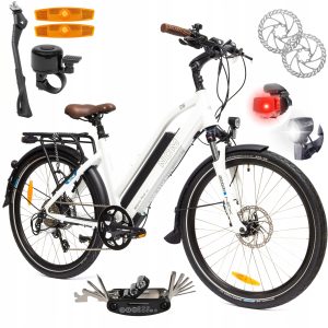 Rower Elektryczny Męski Damski Miejski Koła 26" SHIMANO Hydraulika 13 Ah